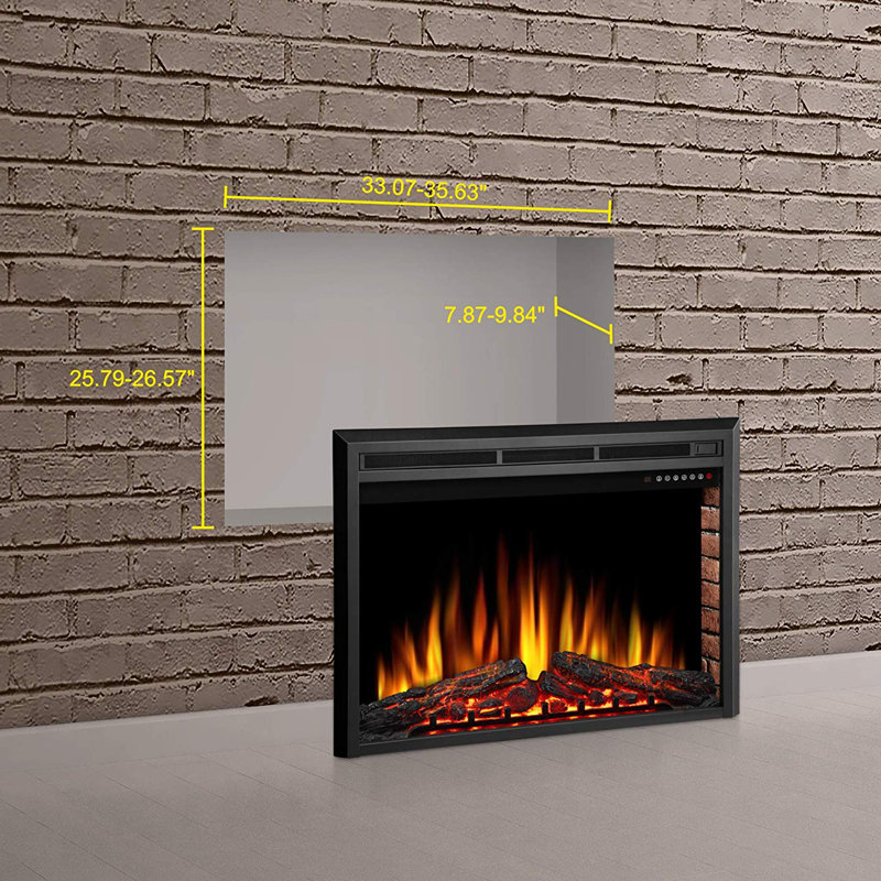 Ebern Designs Elyas Electric Fireplace Insert & Reviews Wayfair